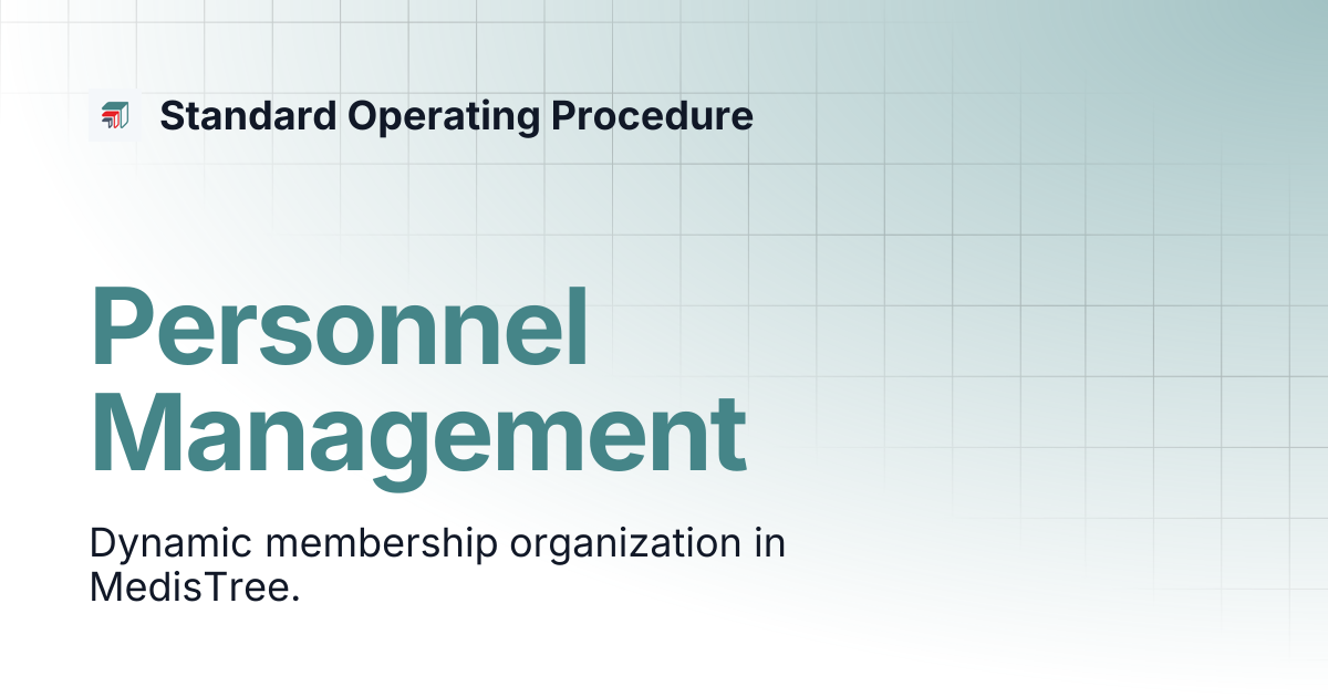Personnel Management | Standard Operating Procedure
